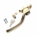 Hardex Gold cranked window handle for timber windows