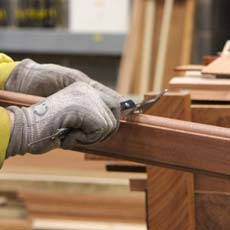 A member of our skilled timber window manufacturing team